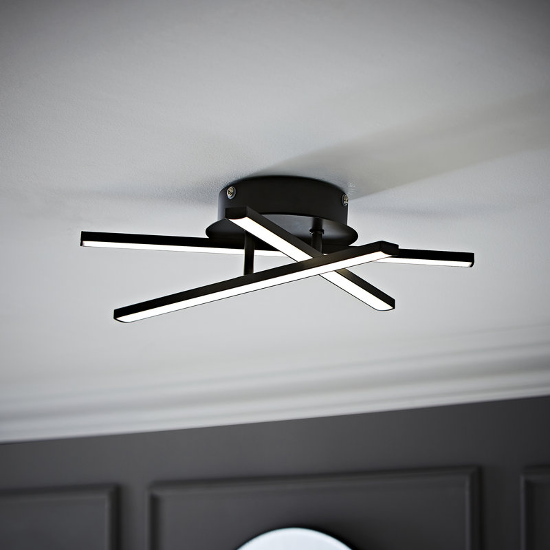 Caraline Matte Black 3 - Bulb 9.5cm H No Power Source Required / Manual Integrated LED Outdoor Sconce