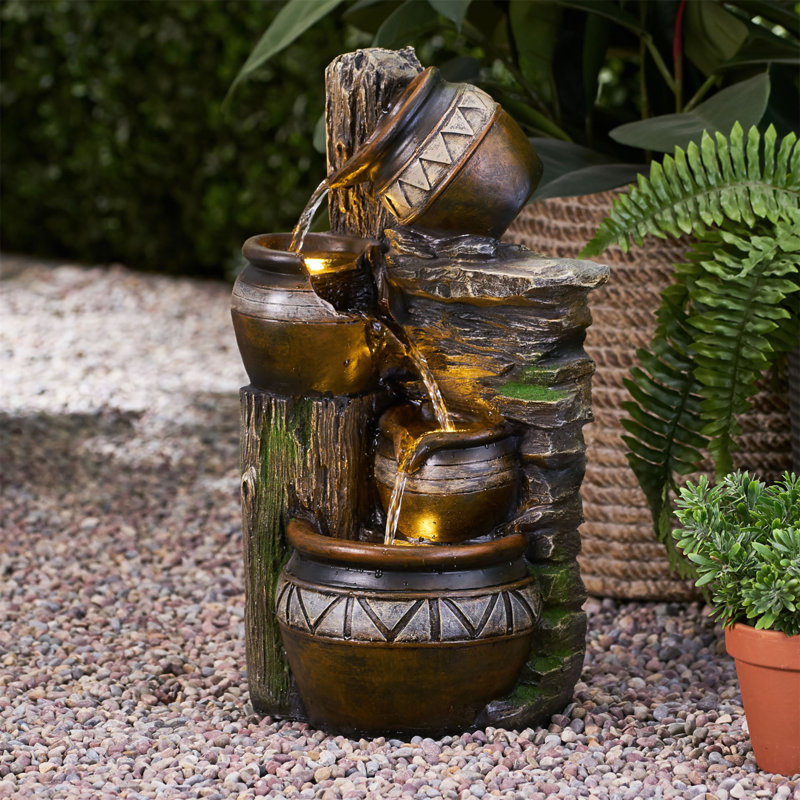 Outdoor Floor Fountain with Lights