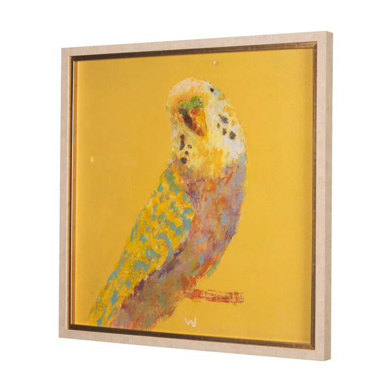 «Bright Birds» par Roy Woodland a, reproduction d'art encadrée texturée à la main, H 31,5 po x L 31,5 po x po
