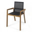 Ensemble de 2 chaises de salle à manger d'extérieur, structure en bois d'acacia et siège en filet noir respirant Roomfitter-1193409684