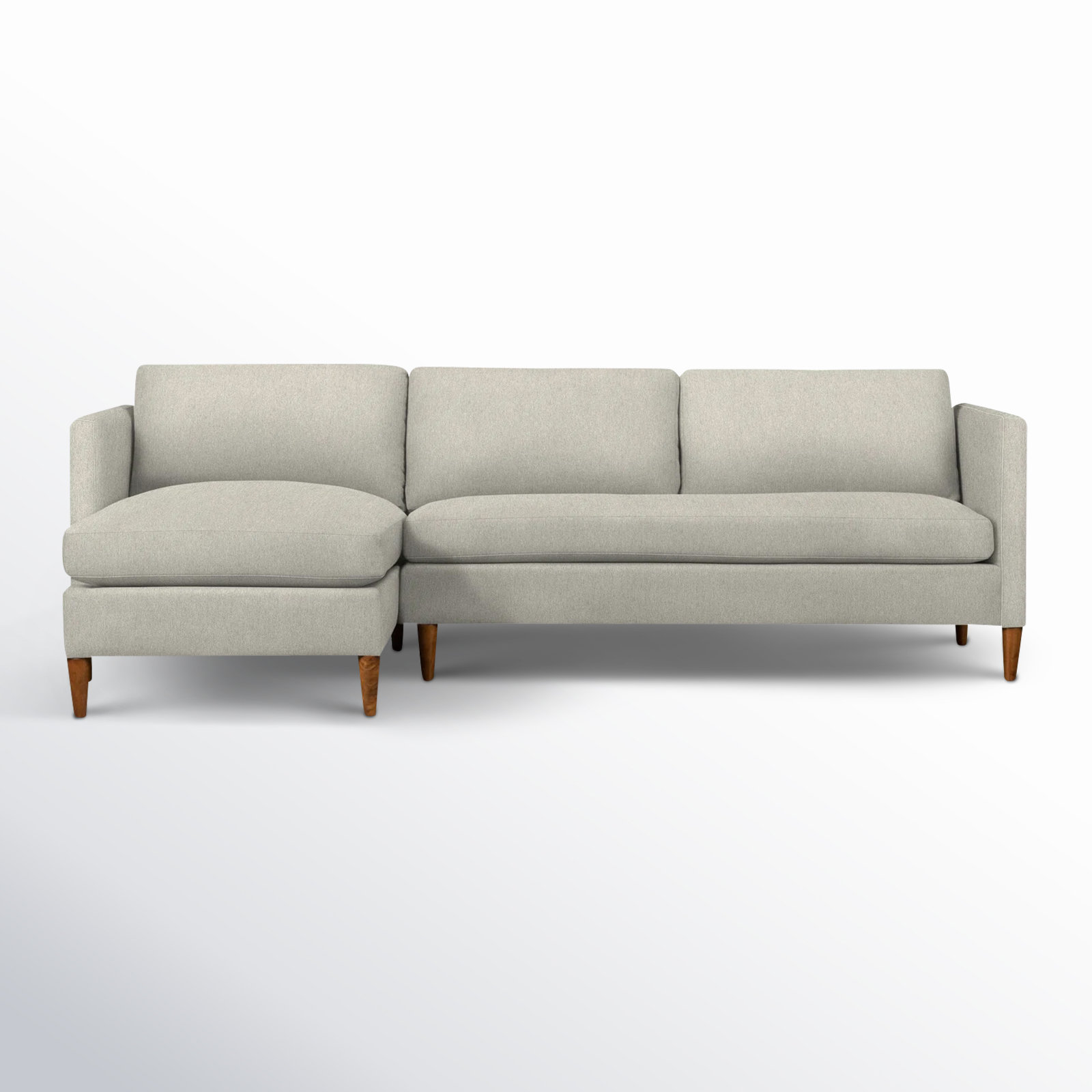 Clifford Chaise Sectional, Left Hand Facing, Ticket Ash Heathered Basketweave