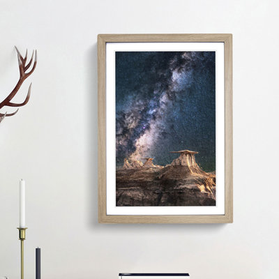 Starlight over Desert Rocks - Framed Print