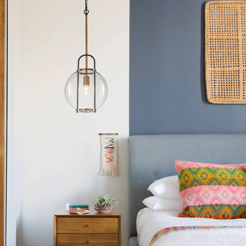 1-Light Glass Globe Single Pendant