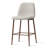 26 inch Mid-Century Modern Upholstered Counter Height Stools For Kitchen Island With Wood Grain Metal Legs-1229819268
