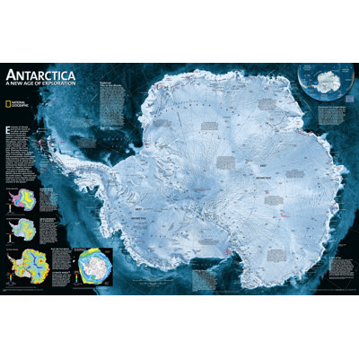 Antarctica Satellite Wall Map