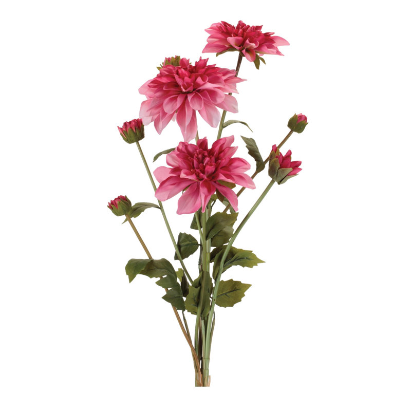 Ensemble de fleurs Dahlia (ensemble de 2), Rose, vert