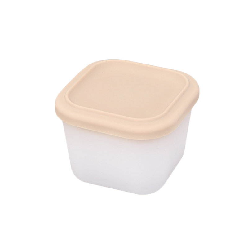 Silicone Mini Container for Pet Food Microwave and Freezer Friendly, 3.27x3.27x2.48 in, Pink, Yellow
