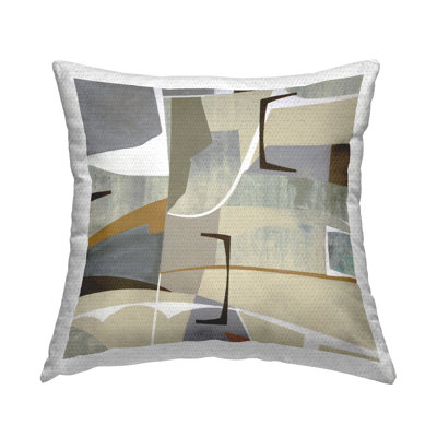 Abstract Indoor/Outdoor Throw Pillow