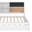 Lit de jour double avec tablettes de rangement, tableau noir, tableau de liège, ports USB et lit gigogne-1181893185