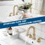 Robinet de lavabo de salle de bain chromé 8 trous 3 trous à 2 poignées avec bonde escamotable-102842048