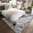 Living Room Rug 5x7 ft Black and White Area Rug Machine Washable Rug, Non Slip Vintage Rug Stain Resistant Indoor Large Carpet for Bedroom, Boho Rug, Distressed Retro Floor Rug for Classroom, Dorm, Dining Room