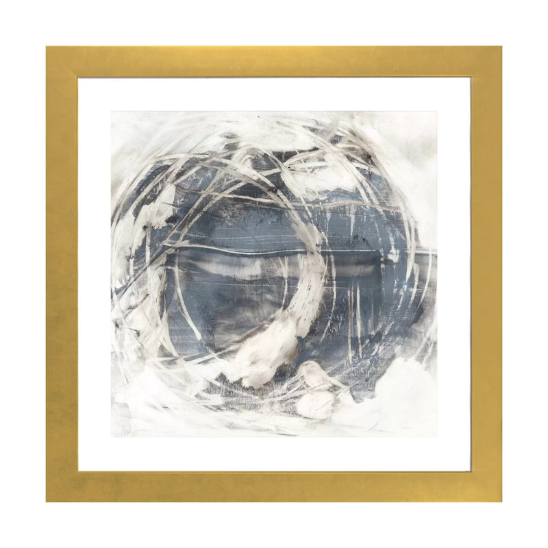 Orbit rotationnelle I par Ethan Harper, reproduction d’art, H 24 po x l 24 po x p 1 po, Papier avec cadre doré, White