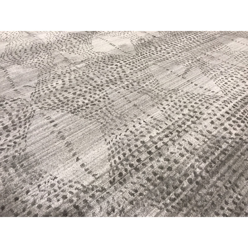 Hand-Knotted High-Quality Natural and Gray Area Rug