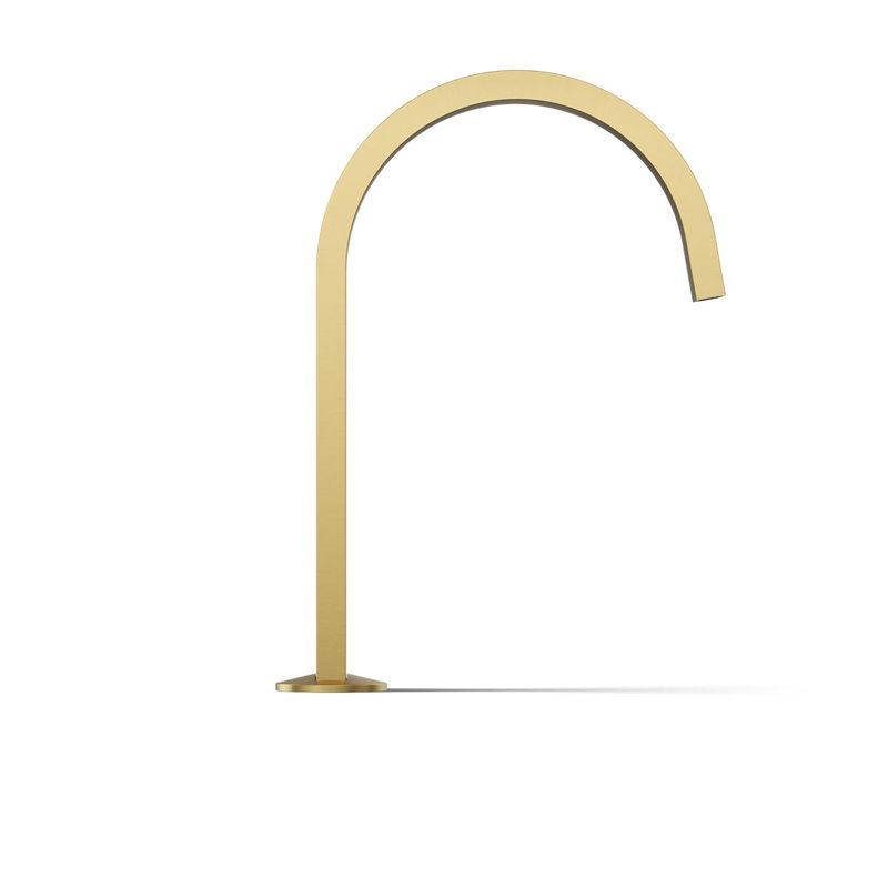 Components Deck-Mount Bath Spout with Ribbon Design, Brass