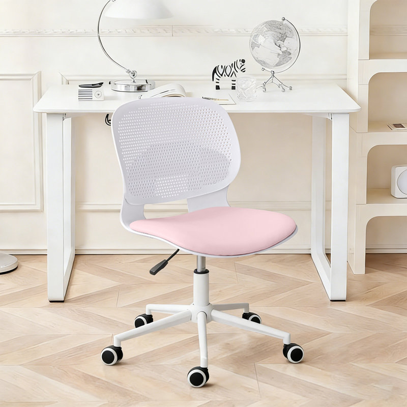 Canora Grey Office Chair, Pink White