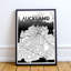Auckland City Map - No Frame Print-1090066935
