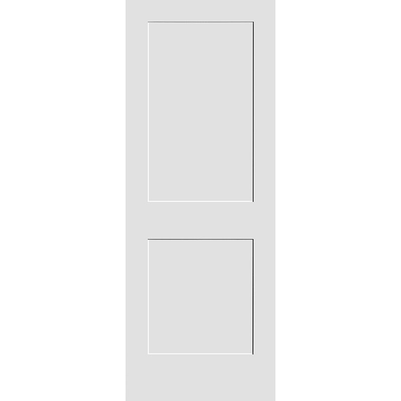 Primed 2 Panel Interior Shaker Door Slab, 32" x 80"
