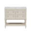Meuble-lavabo à cadre en bois massif 36 po avec lavabo en céramique 36 po et 4 tiroirs