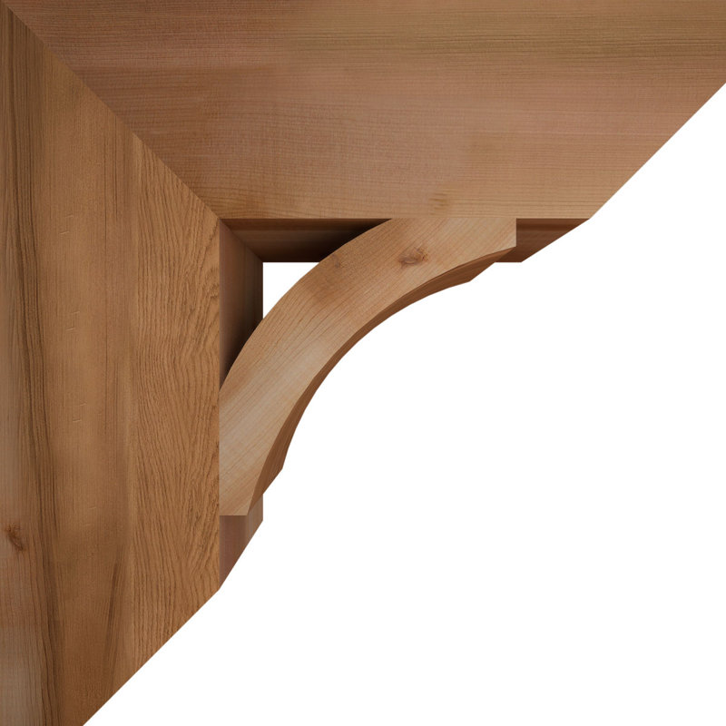 Support en bois / corbeau, Cèdre rouge, H 20 po x l 5,5 po x P 20 po