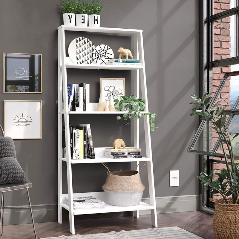 Aeden Ladder Bookcase, White