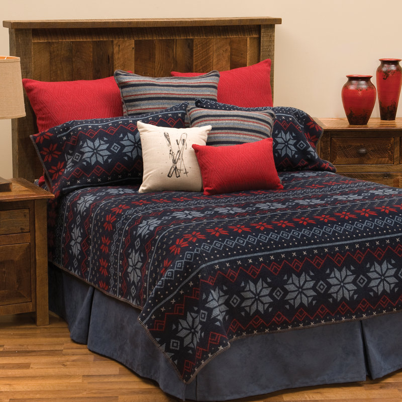 Nordic Rustic Geometric Shapes Coverlet
