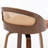Huneycutt Mid-Century Modern Rattan Bar Stools With Upholstered Seat（Set Of 4)-1158776354-1158776365