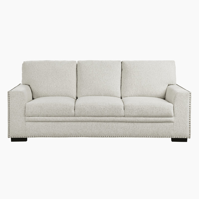 Canapé en chenille de 84 po Denaux, Chenille beige