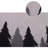 Forest Mountain RV Shower and Bath Curtain with Camper Design - Waterproof Happy Camp Pattern, Fabric Decor Set with Hooks - Grey Black, 47x64 Inches