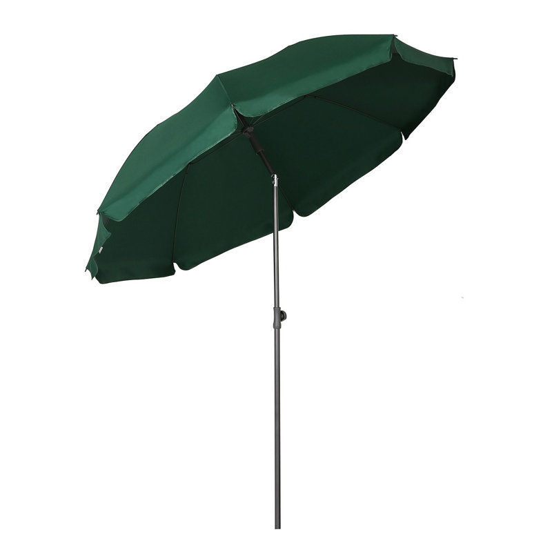 Ariyel 200cm X 217cm Rectangular Beach Parasol, Green
