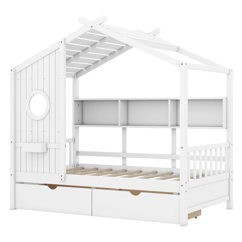 Surry Kids with Drawers, Twin, White