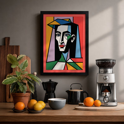 Fragmented Portrait Abstract - Framed Print