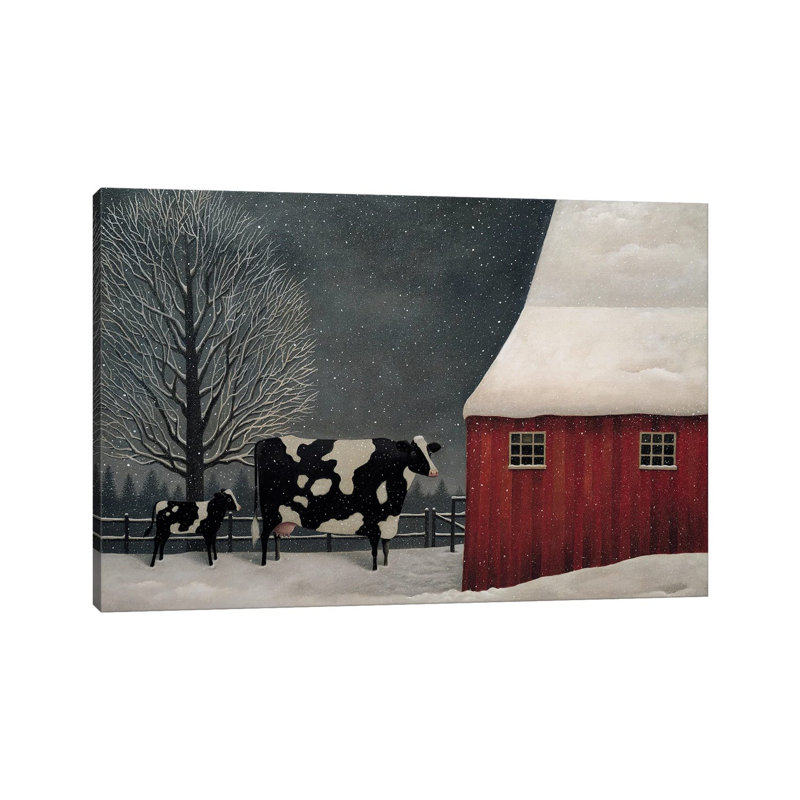 Midwest Winter by Lowell Herrero - Wrapped Canvas Painting, 20.32 cm H x 30.48 cm W