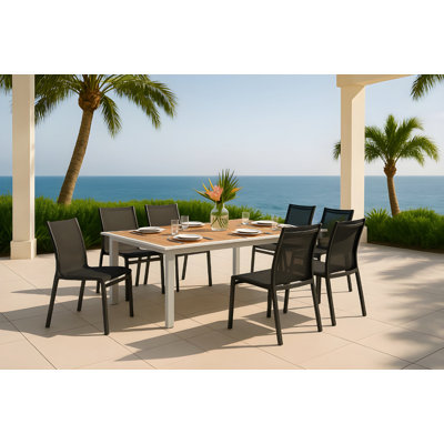 Chaise d'appoint de patio empilable Lajoy