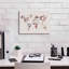 «World Map Flowers (Light)» par Design Fabrikken, art mural épique sur toile 16 po x 12 po-102013646
