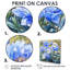 Pivoines bleues et vertes - art mural pivoines-322853137-322853138-322853139