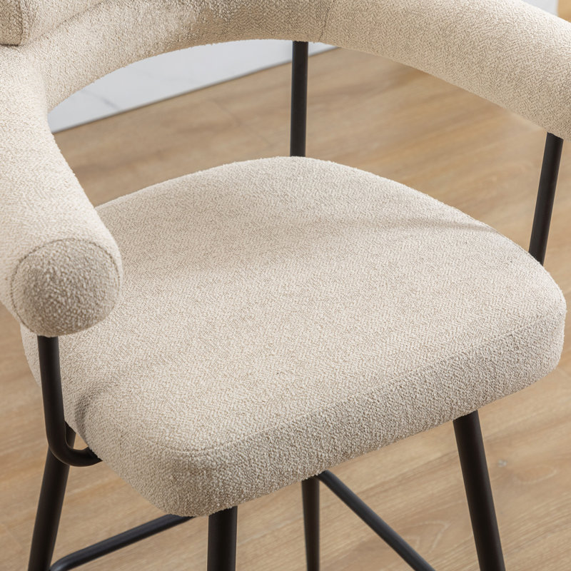 Kiylan 67.8cm Swivel Bar Stool, Beige
