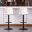 Swivel Upholstered Adjustable Height Counter Stool with Metal Frame-94667289