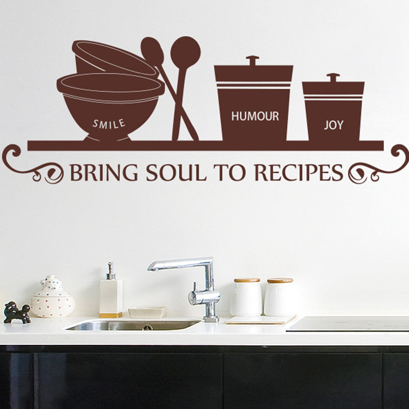 Food & Beverage Wall Decal, Large, Brown