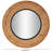 Barbot Seagrass Handmade Brown Wall Mirror with Black Inner Frame