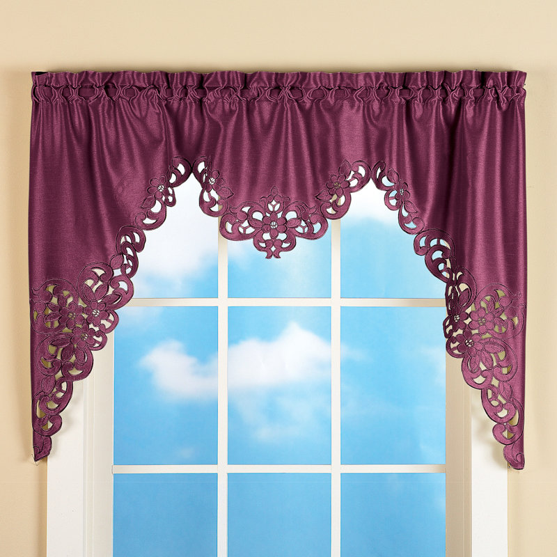 Moreau Pointed Window Valance, Burgundy
