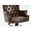 Fauteuil de bureau de direction - Fauteuil de bureau inclinable à dossier haut - Design ergonomique - Siège et dossier rembourrés épais - Fauteuil de bureau en cuir d'unité centrale avec roulettes à roulement lisse, paquet de 1 - brun