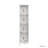 White Side Cabinet with LED Aluminum Strip Light, Modern Storage Cabinet with Large Space for Living Room, Bedroom, or Office-308001577