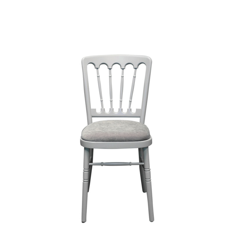 Arroyo 43cm H Polyester Blend Upholstered Slat Back Side Chair, Grey, Grey