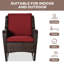 Chaise berçante d'extérieur en métal avec coussins-1531287951