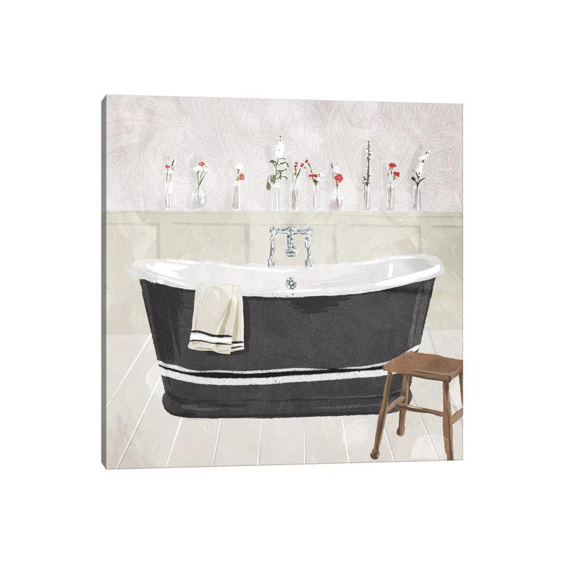Bathroom Florals by Milli Villa - Wrapped Canvas Gallery-Wrapped Canvas Giclée, 30.48 cm H x 30.48 cm W