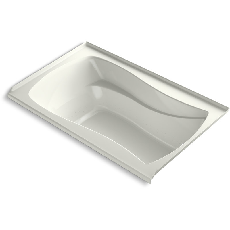 Mariposa 60" x 36" Air Acrylic Bathtub, Dune, Right