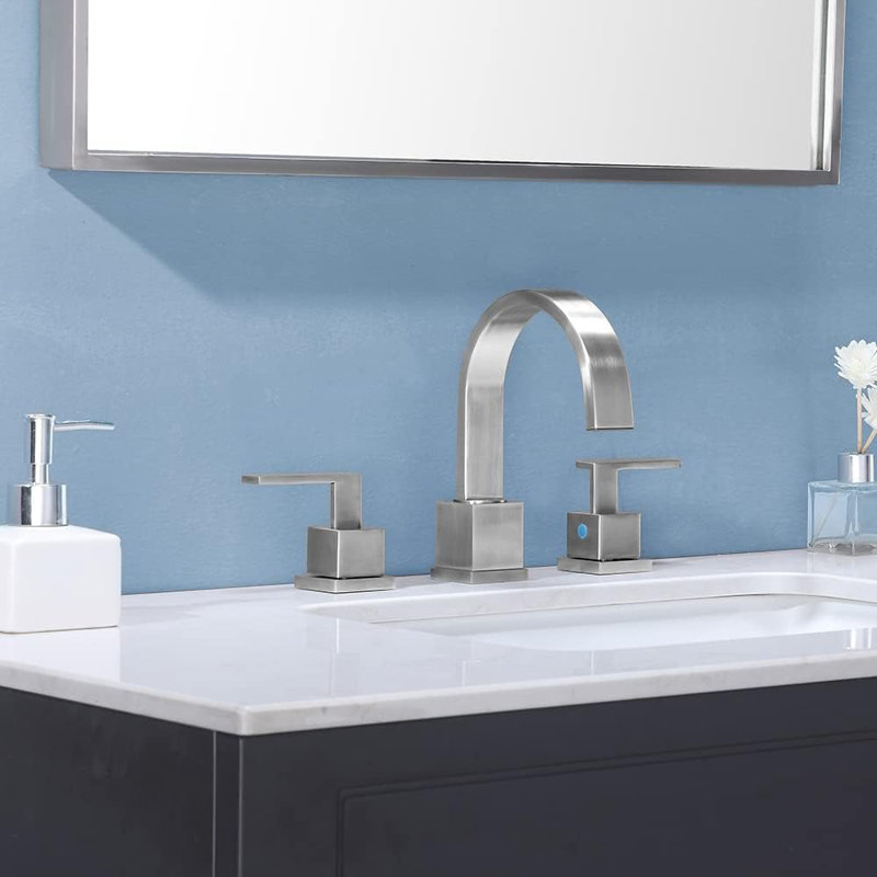 Robinet de salle de bain à large entraxe avec bonde