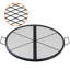 Barbecue robuste en acier 36 po pliable avec poignée pour le camping portatif et le support de cuisson extérieur