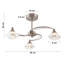 Rivale Glass Semi Flush Mount-693423106