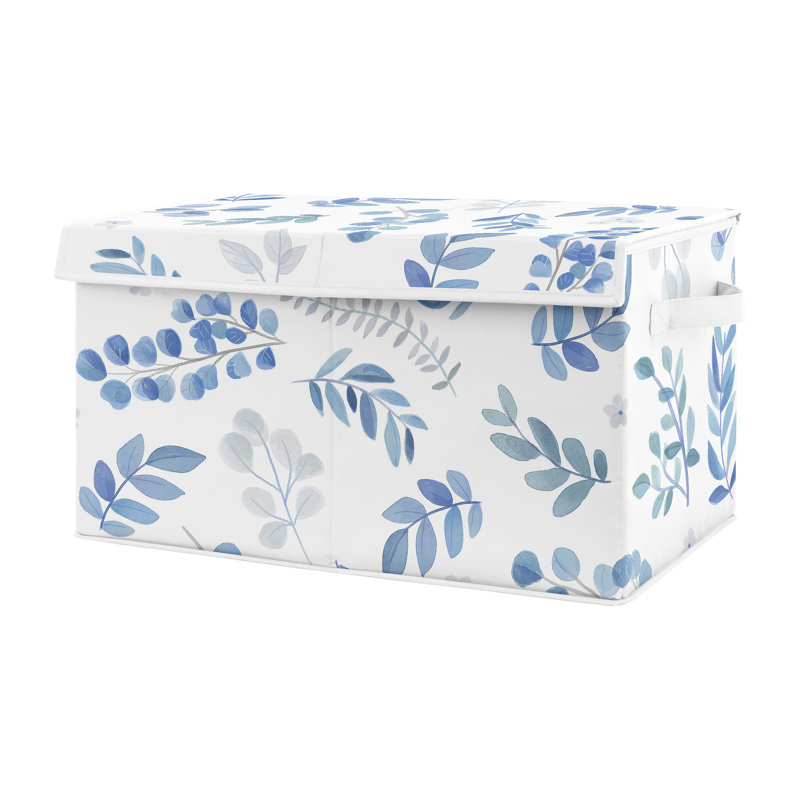 Boîte à jouets Botanical Floral, Bleu / blanc